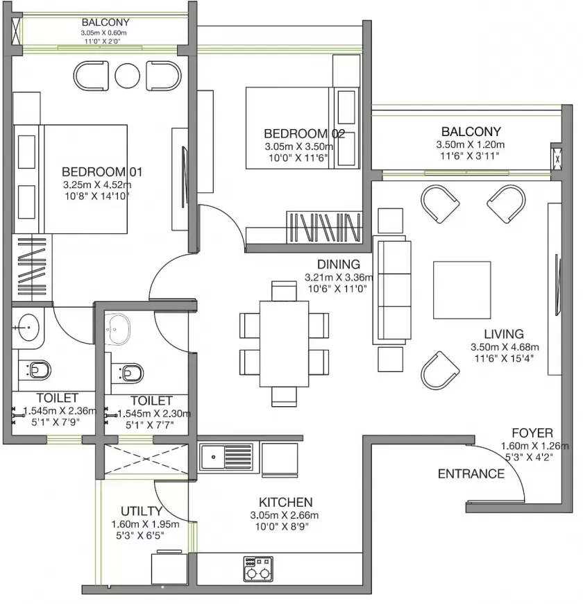 Floor plan for Godrej Lake Gardens