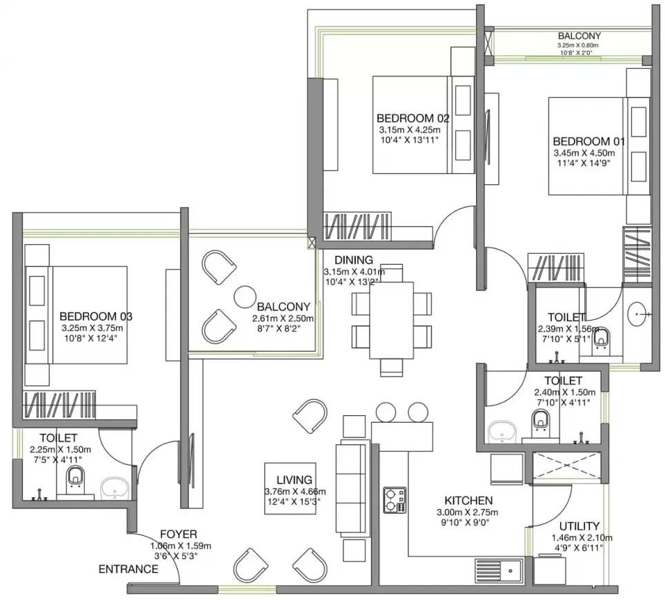 Floor plan for Godrej Lake Gardens