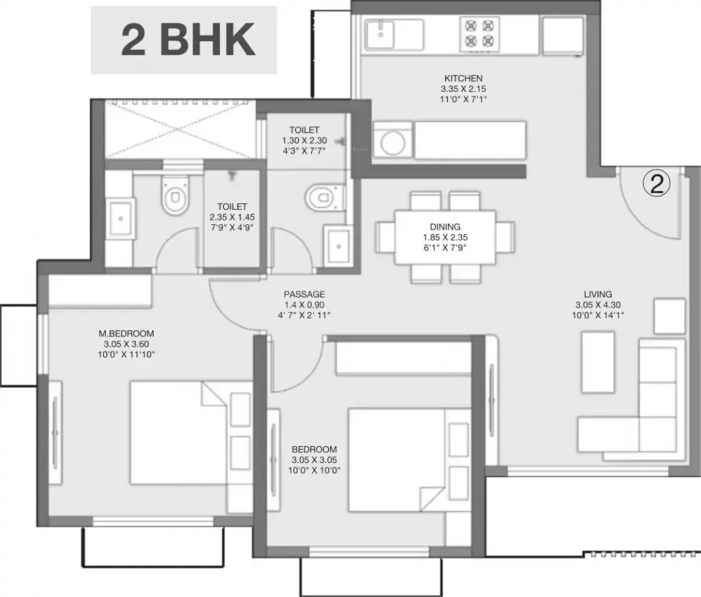 Floor plan for Godrej Nest 