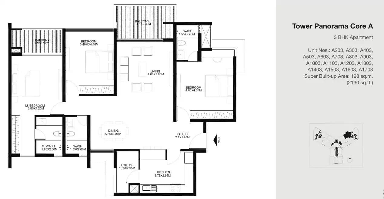 Floor plan for Godrej United 