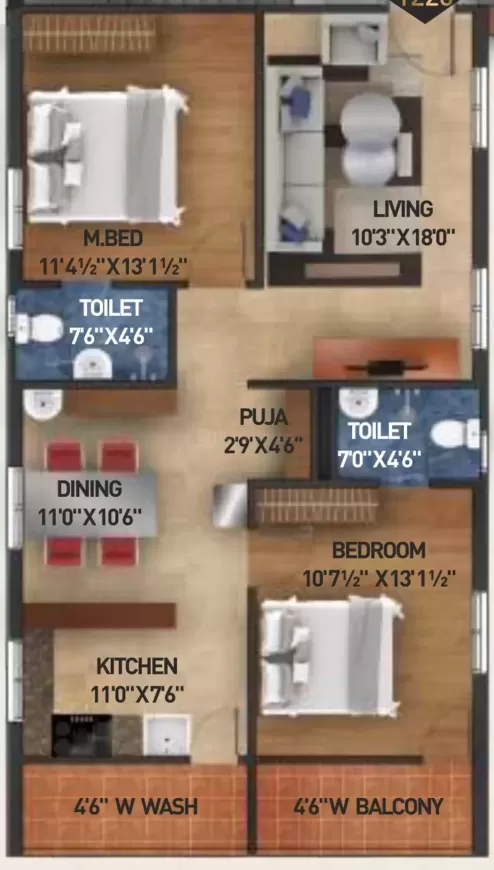 Floor plan for Gothic Gothic Pride