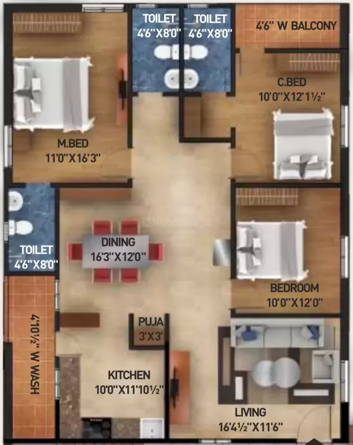 Floor plan for Gothic Gothic Pride