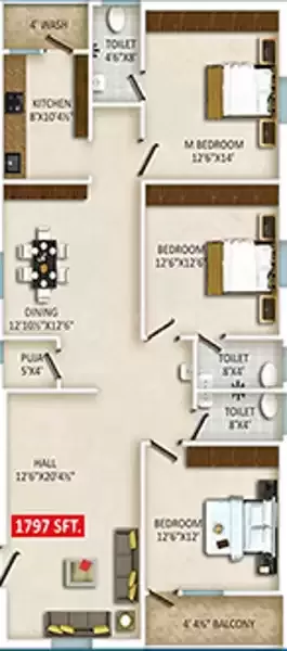 Floor plan for Gothic Photon B