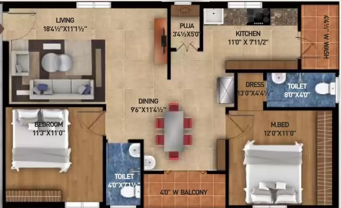 Floor plan for Gothic Pinnacle C