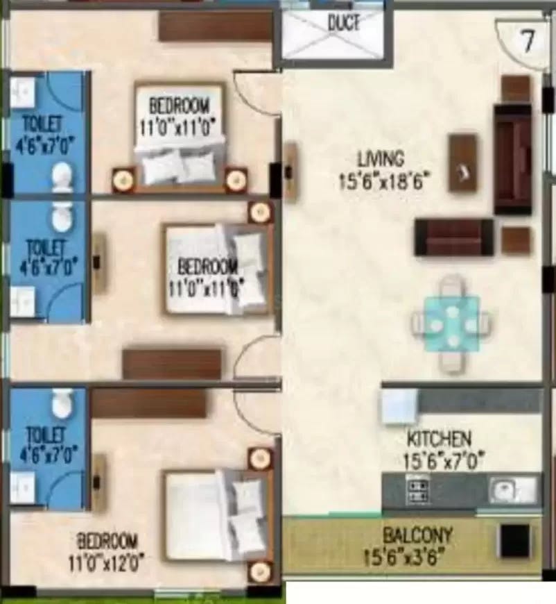 Floor plan for Gunina Mellow