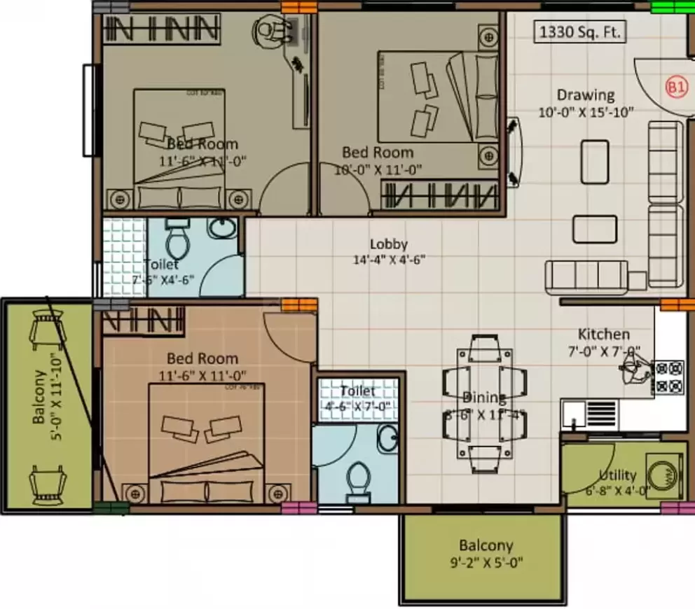 Floor plan for Hilife Nature