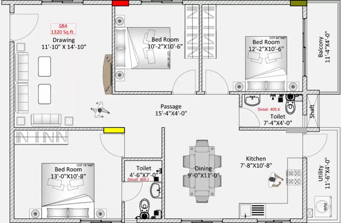 Floor plan for Hilife Rio