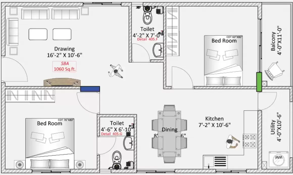 Floor plan for Hilife Rio