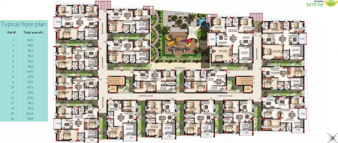 Floor plan for Hivision Serene