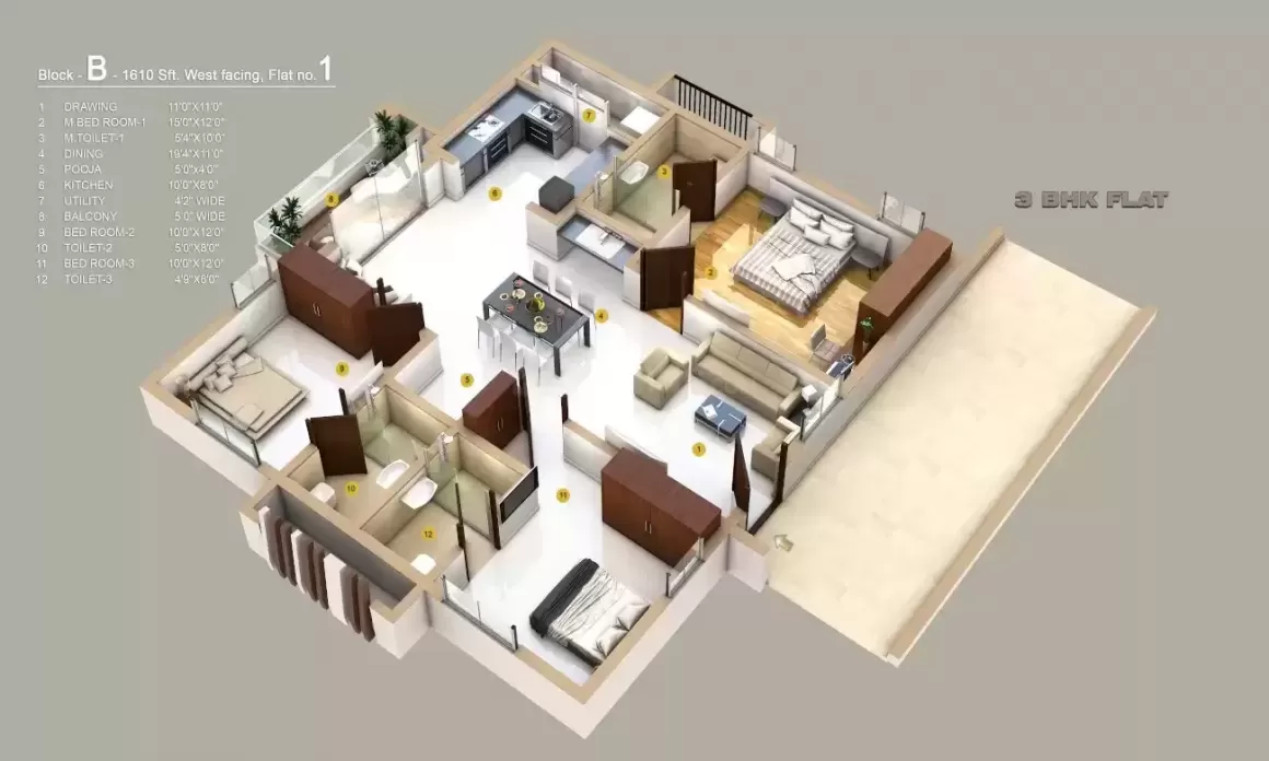 Floor plan for Honer Aquantis