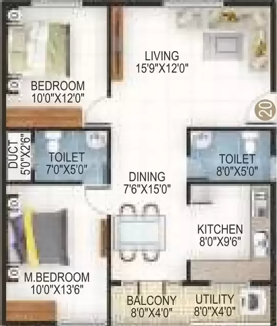 Floor plan for Icon SN Luxuria