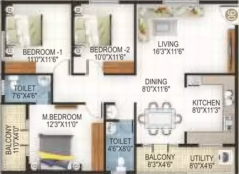 Floor plan for Icon SN Luxuria