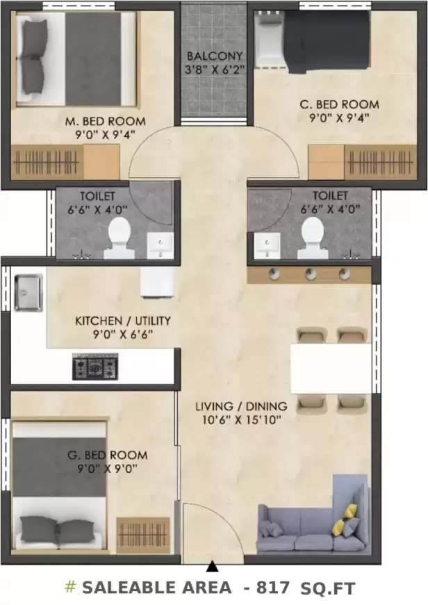 Floor plan for Iconest3