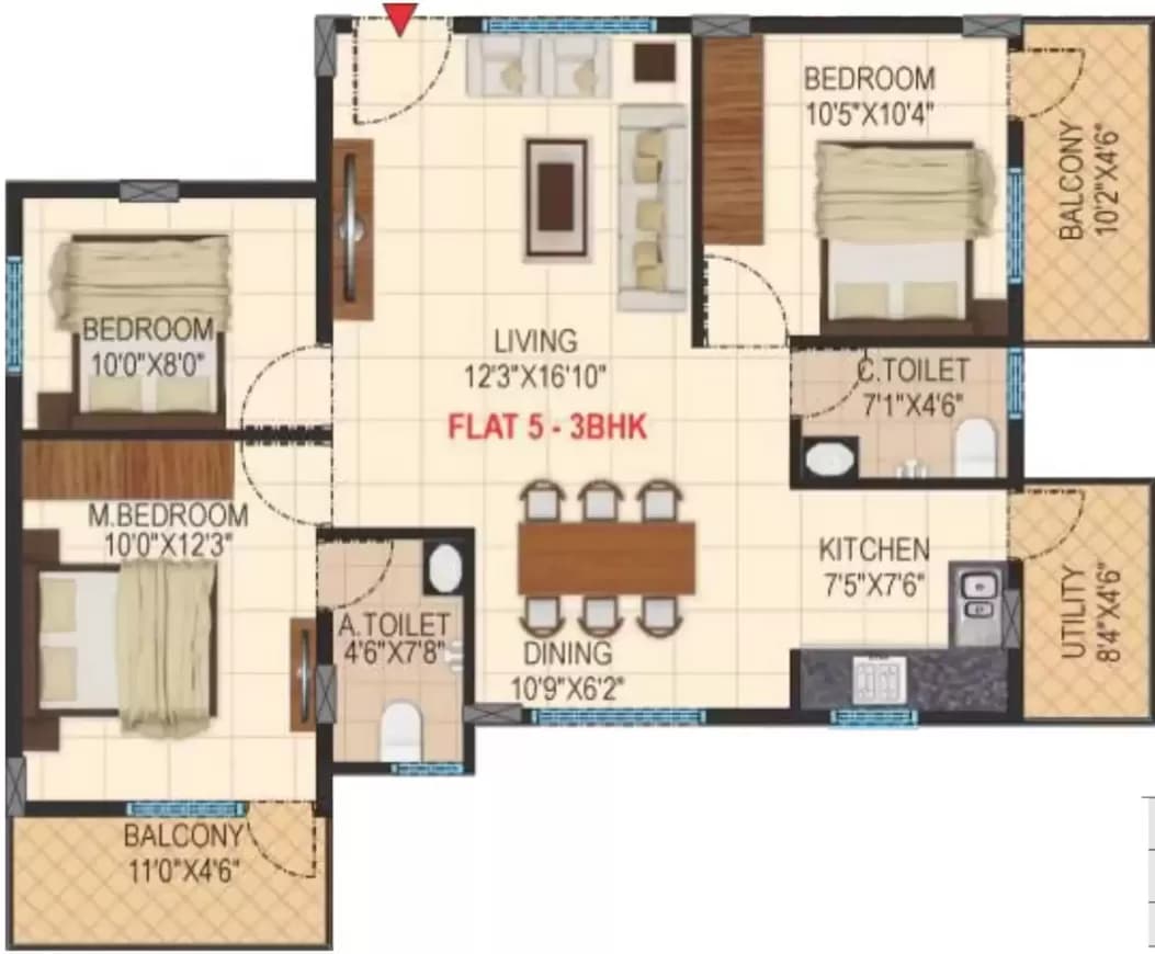 Floor plan for Ishanvi Green Leaf