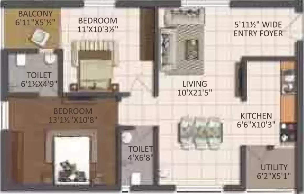 Floor plan for Jai Sri Devi Homes Khyathi