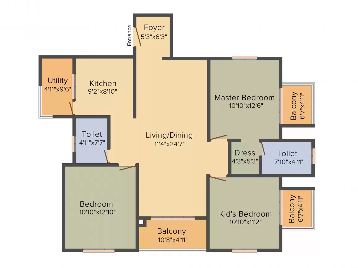 Floor plan for Jain Grand West