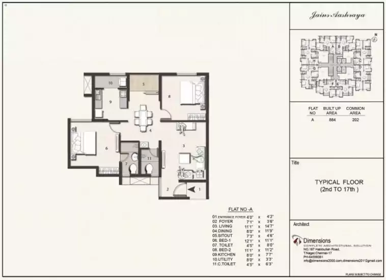 Floor plan for Jains Aashraya