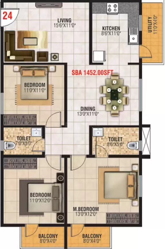 Floor plan for Jayani Paradise