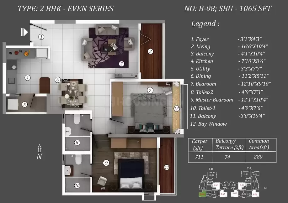 Floor plan for Keya The Green Terraces