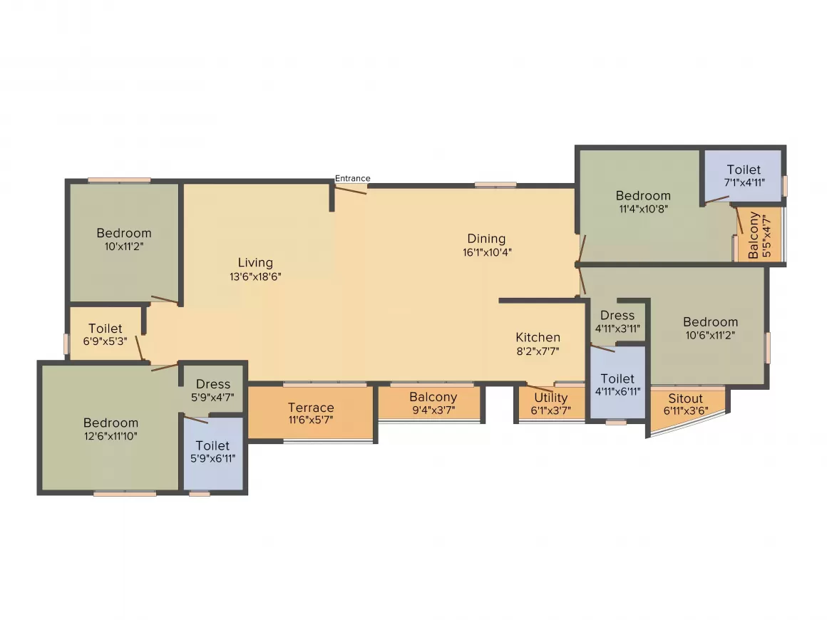 Floor plan for Kolte Patil Mirabilis