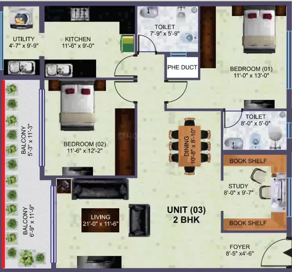 Floor plan for Krish Eirianwen