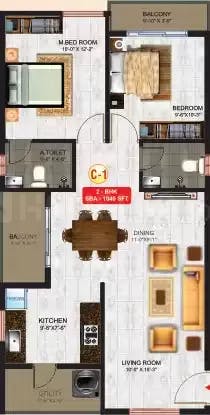Floor plan for Krishna Residency