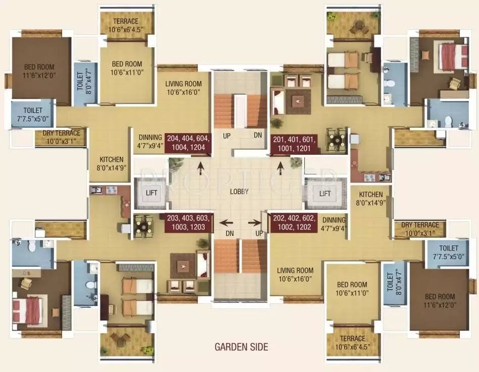 Floor plan for Kumar Piccadilly
