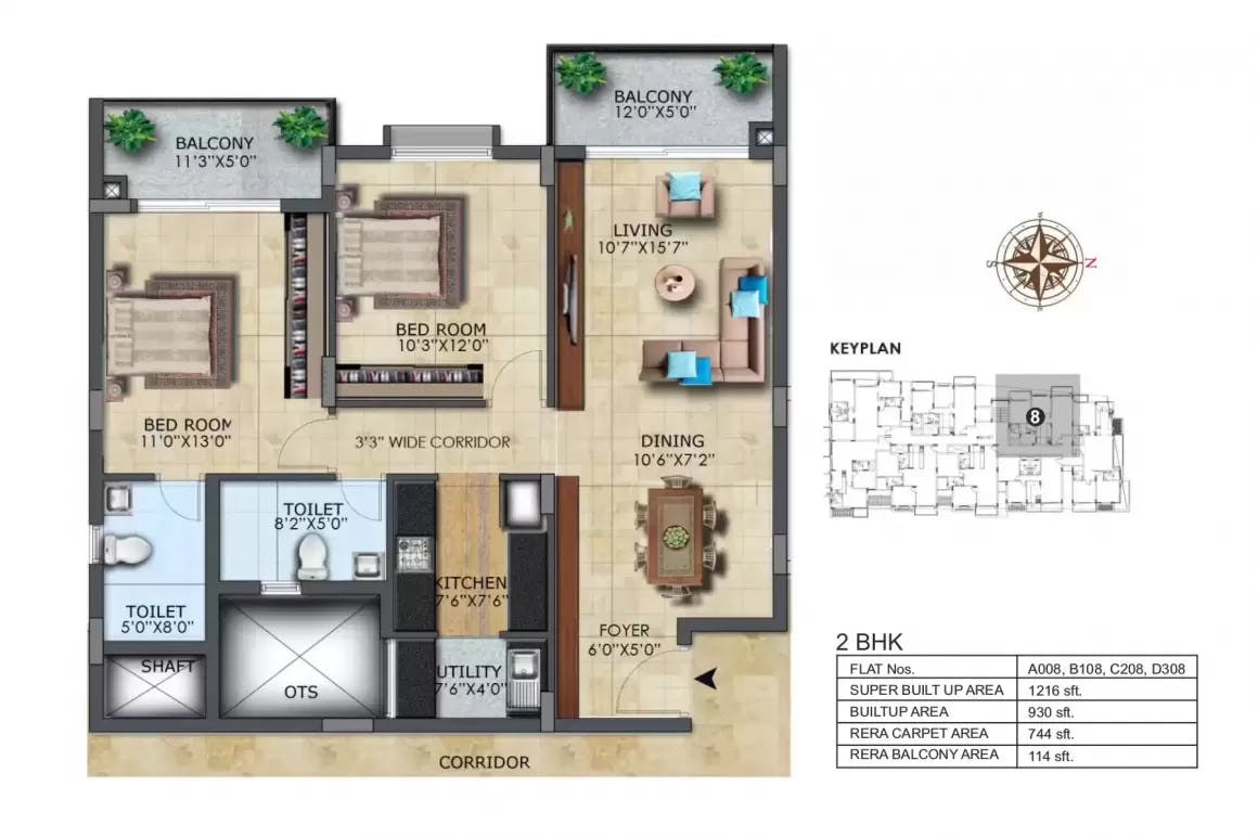 Floor plan for LH Casa Flora