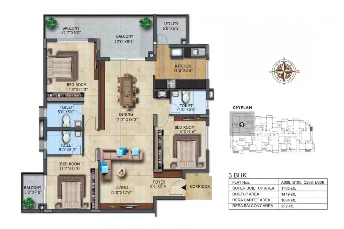 Floor plan for LH Casa Flora