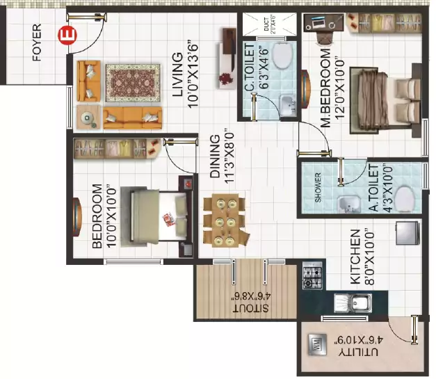 Floor plan for MR Shine Woods