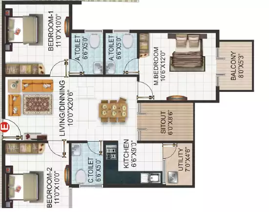 Floor plan for MR Shine Woods