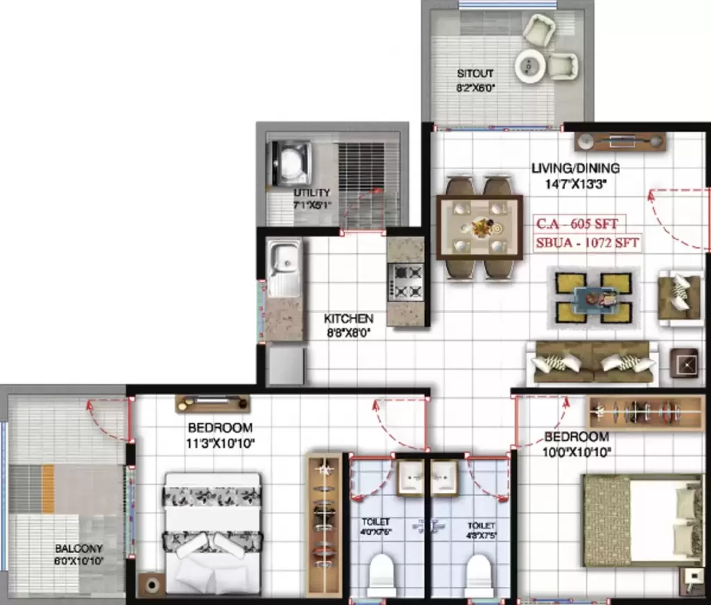 Floor plan for Mahaveer Trident