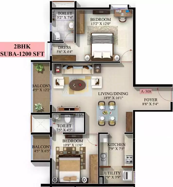 Floor plan for Mahaveer Jasper