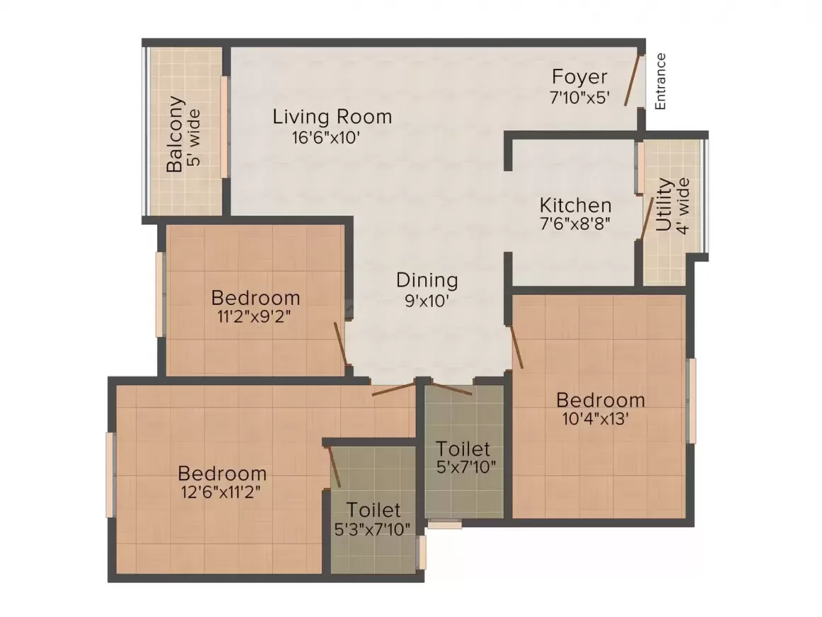 Floor plan for Mantri Serenity