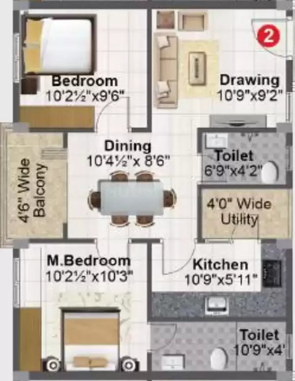 Floor plan for Maram RP Homes