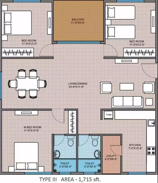 Floor plan for Modi Greenwood Heights