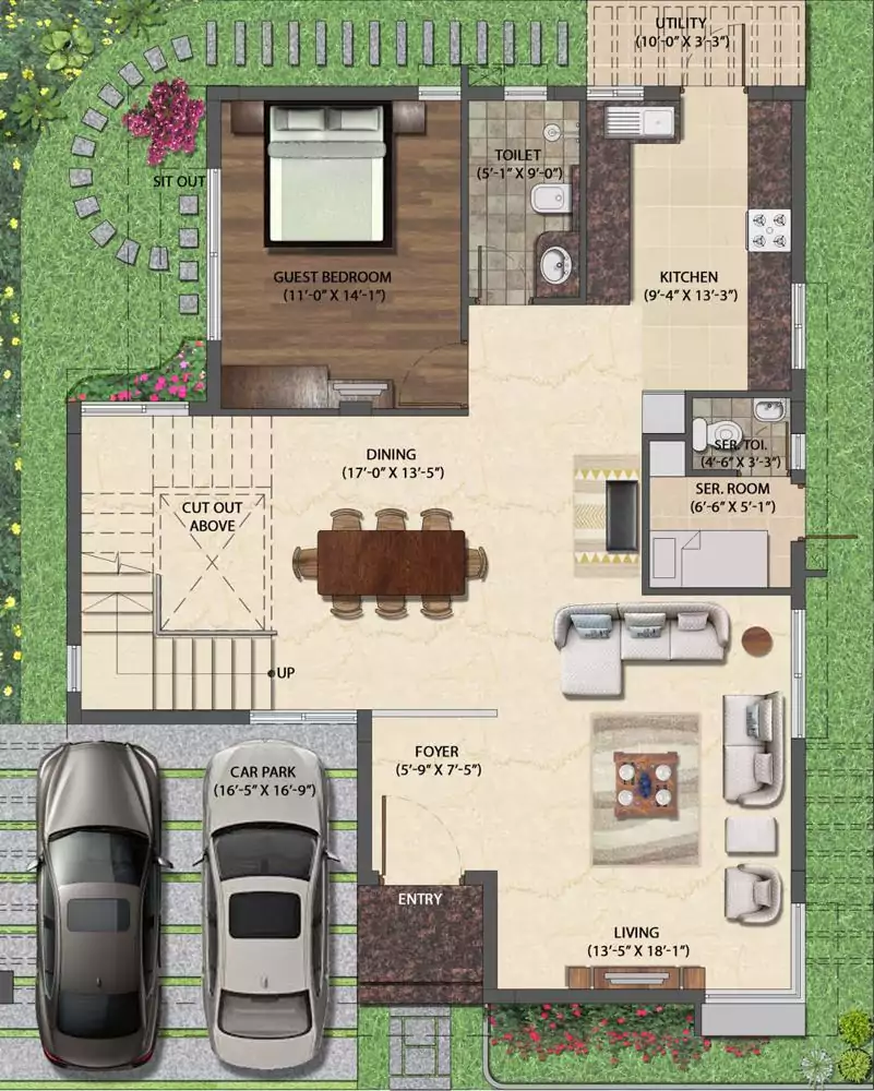 Floor plan for NVT Mystic Garden