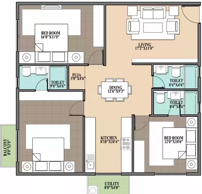 Floor plan for Navami Vruksha