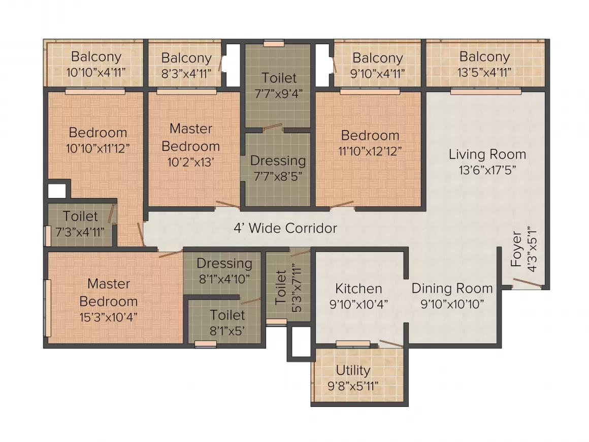 Floor plan for Paranjape Windfields