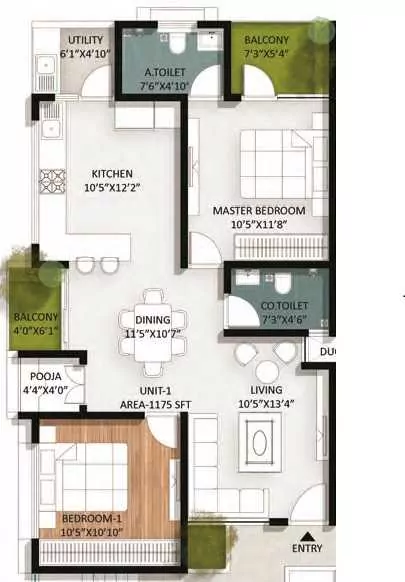 Floor plan for Premier Inspira Devangi