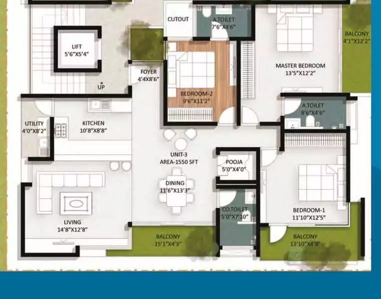 Floor plan for Premier Inspira Devangi