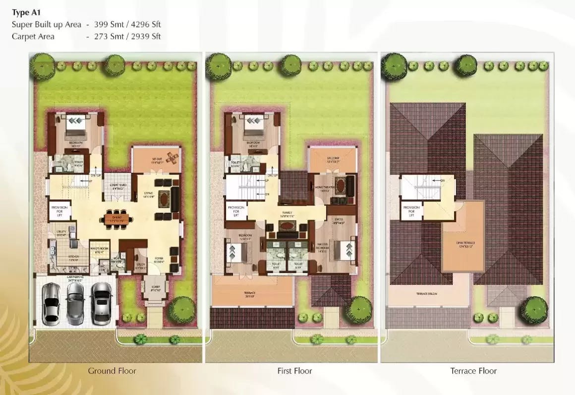 Floor plan for Prestige Palm Residences