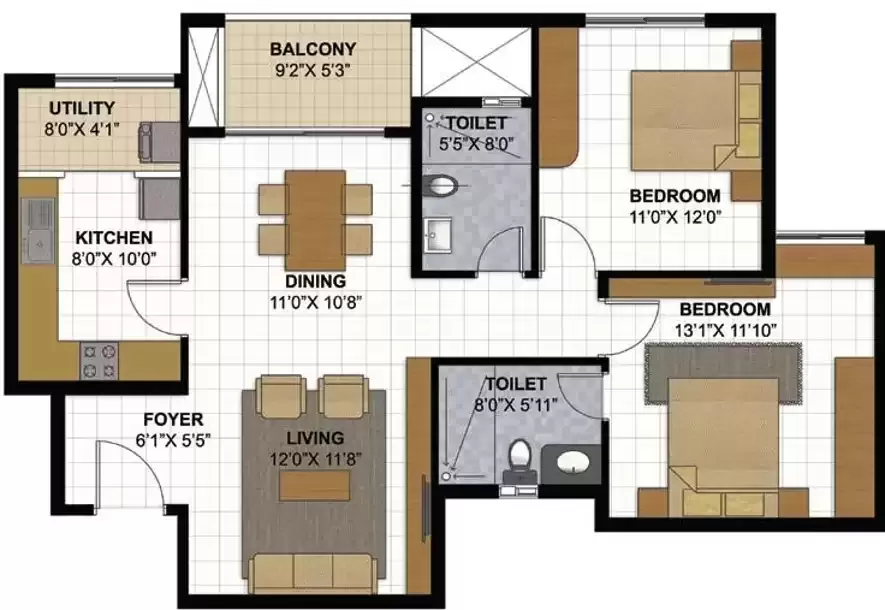 Floor plan for Prestige Parkview