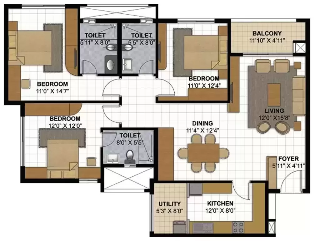 Floor plan for Prestige Parkview