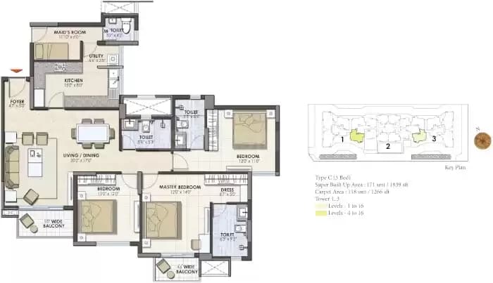 Floor plan for Prestige Pinewood