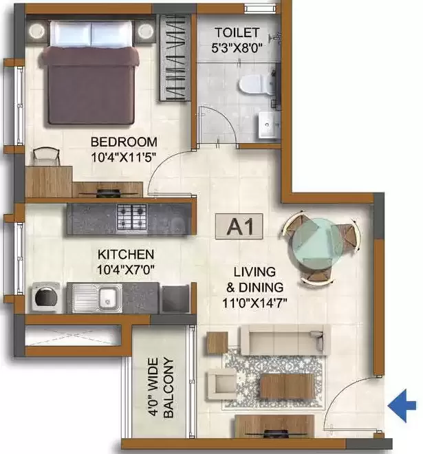 Floor plan for Prestige Waterford