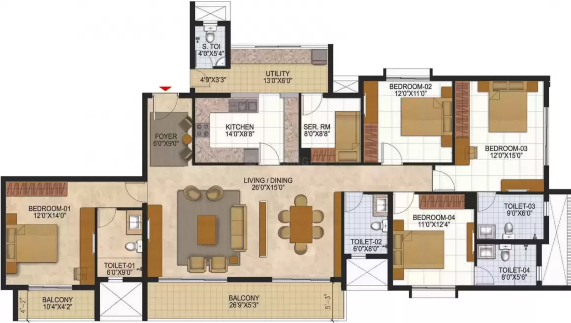 Floor plan for Prestige West Woods