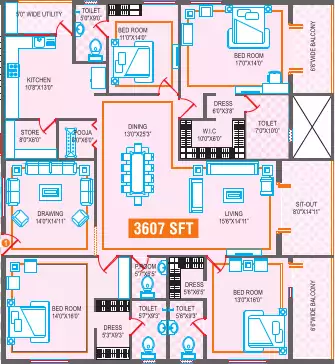 Floor plan for RDB Blue Hope