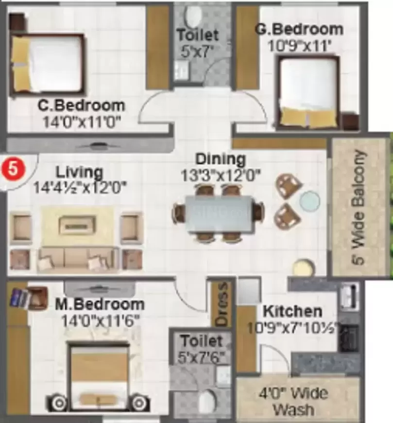 Floor plan for RR Central Park