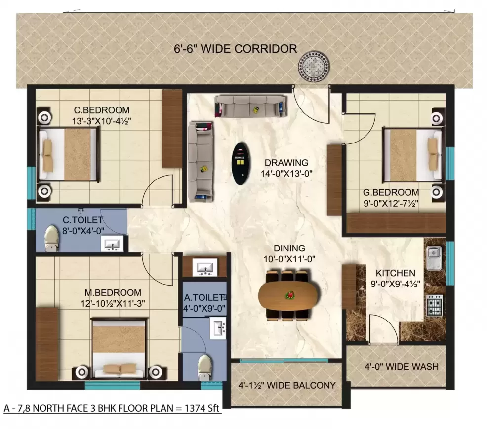 Floor plan for Risinia Intelli Park